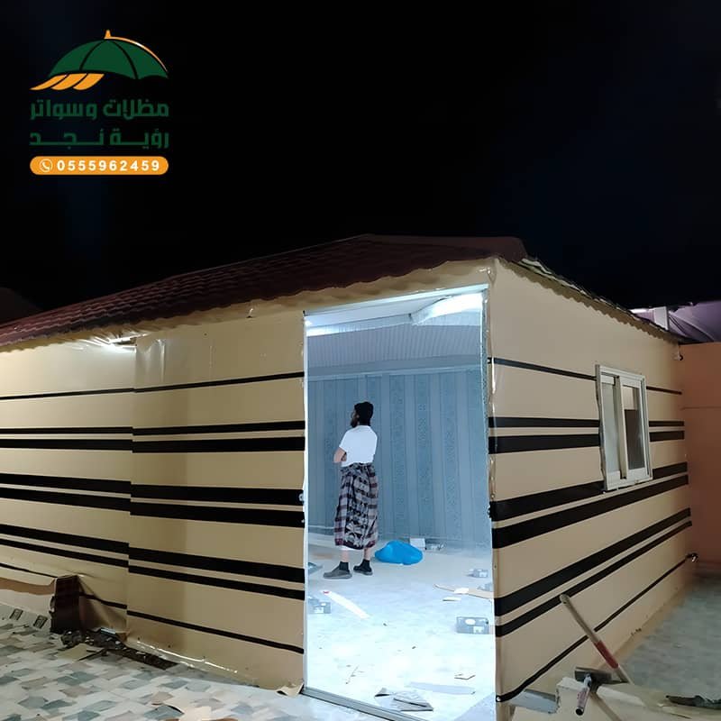 بيوت شعر بسقف قرميد تنفيذ رؤية نجد