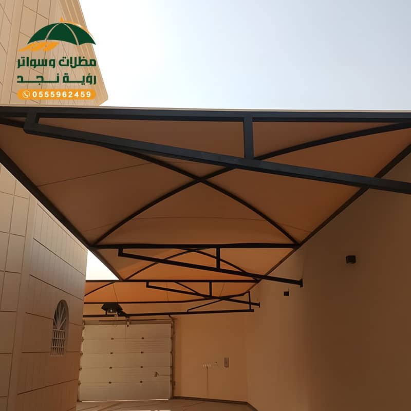 مظلات سيارات معلقه بدون عمدان
